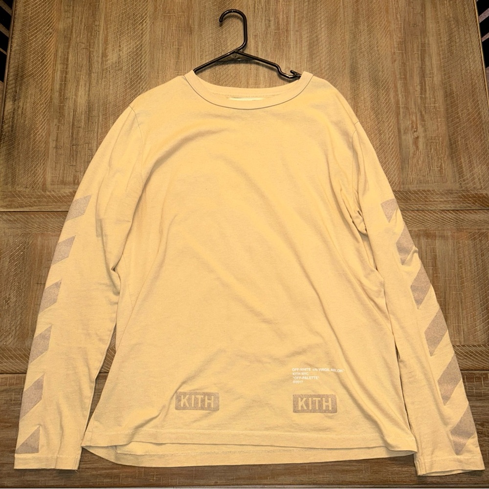 Kith X OFFWHITE Cream Long Sleeve Tee